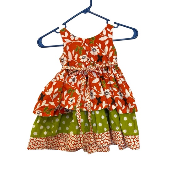 Jelly The Pug Patterned Tenley Dress Multicolor Tank Ruffles Summer Girls 18MO - Picture 8 of 8
